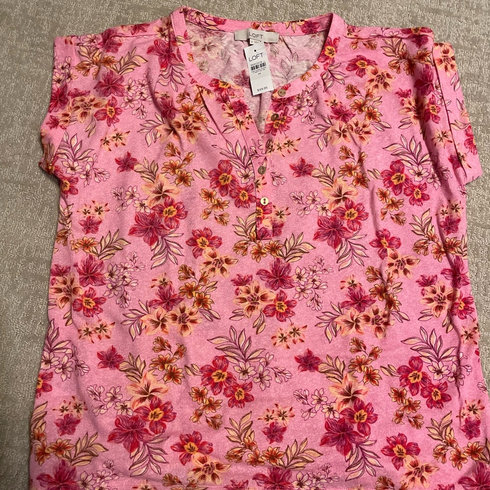 Loft pink top